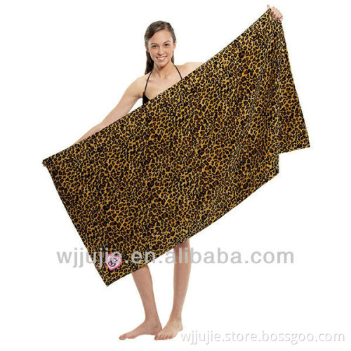 microfiber promotion beach towel,leopard print